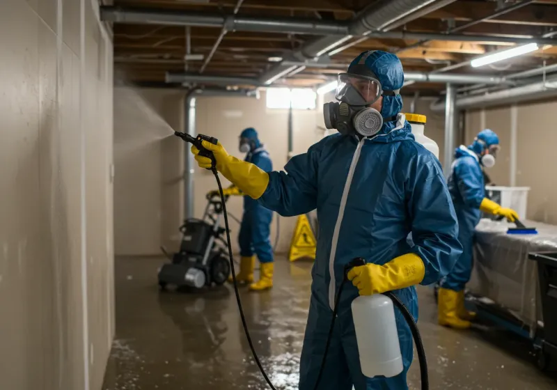 Basement Sanitization and Antimicrobial Treatment process in Warrenton, OR